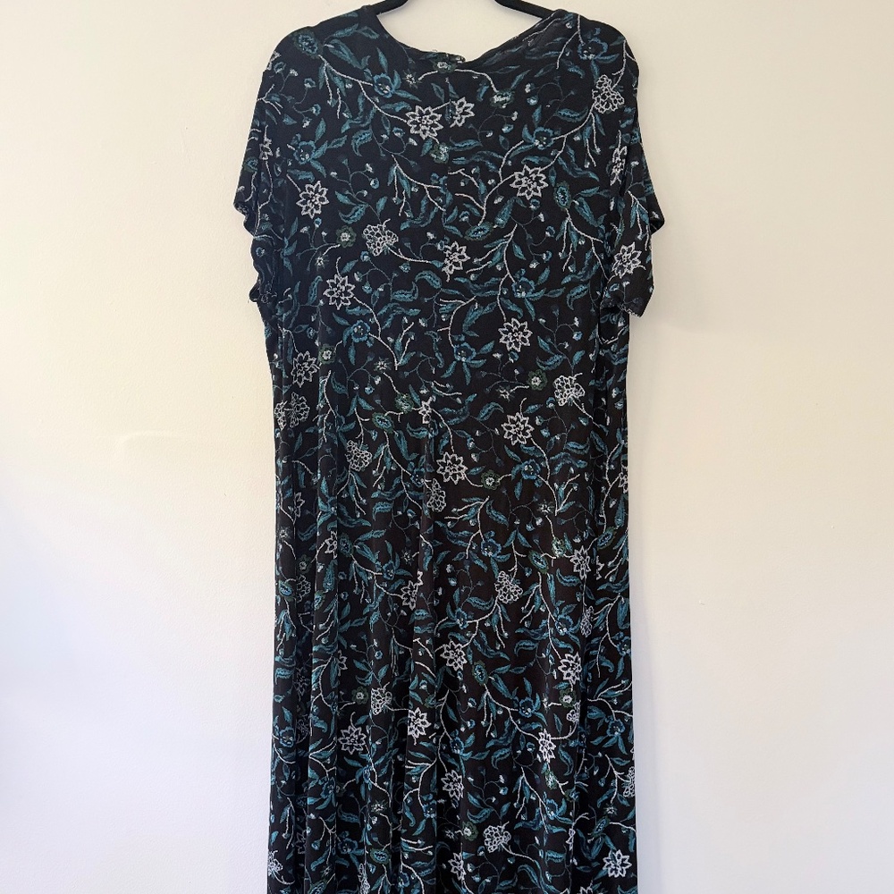 Coldwater Creek Mesh Lined Floral Boho Casual Easy Weekend Plus Size Dress 2X - Picture 6 of 9